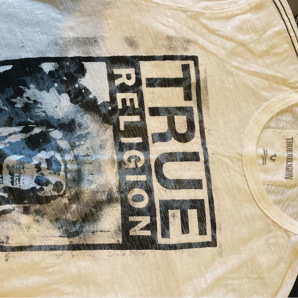 True Religion White Graphic Tee